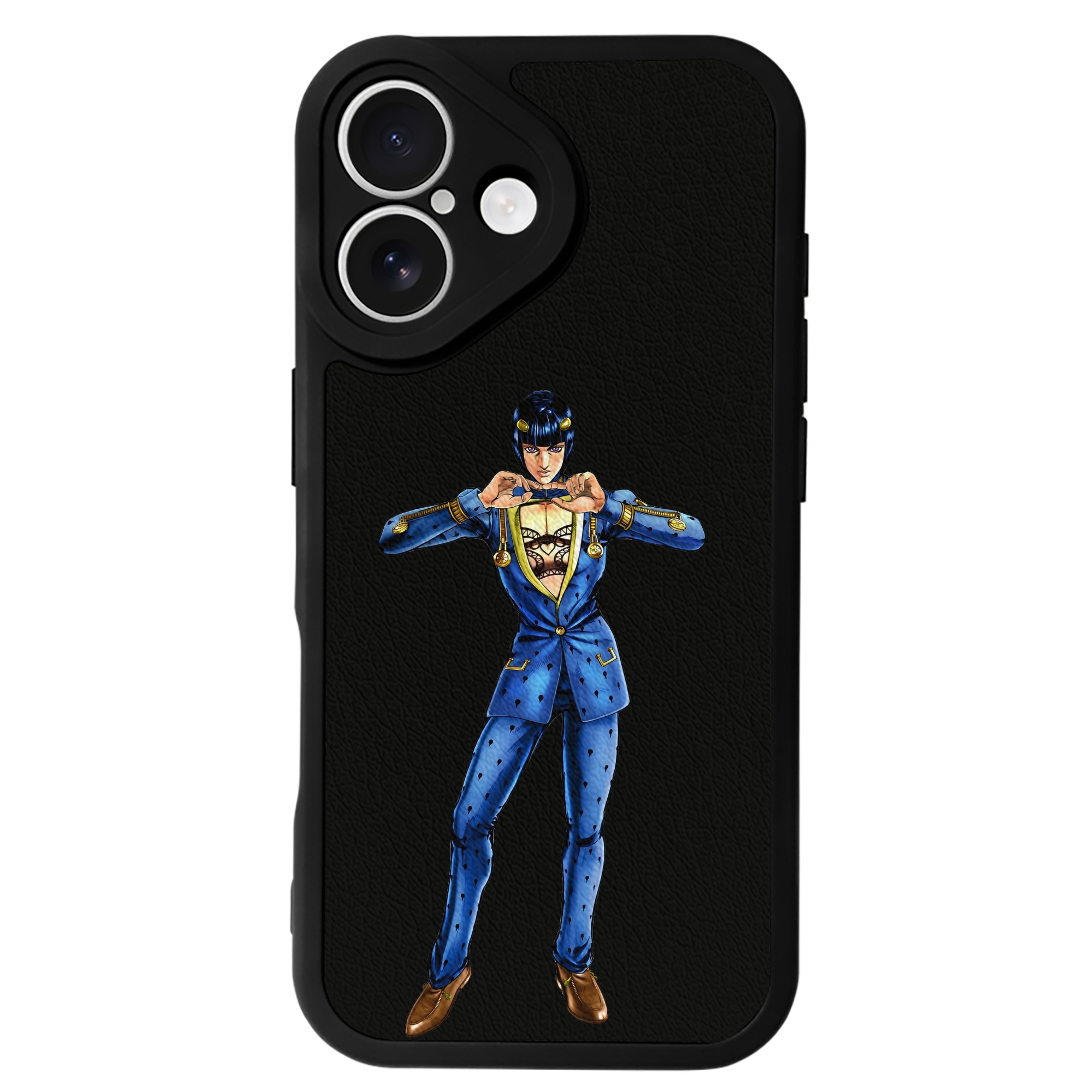 （画像用） ジョジョの奇妙な冒険 ブローノ?ブチャラティ JoJo's Bizarre Adventure Bruno Bucciarati 【iPhone 16シリーズ対応】シリコンスマホケース（レザー調） 材質：シリコン